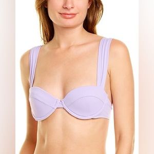 WeWoreWhat NWT Lilac Purple Wide Strap Underwire Bikini Top